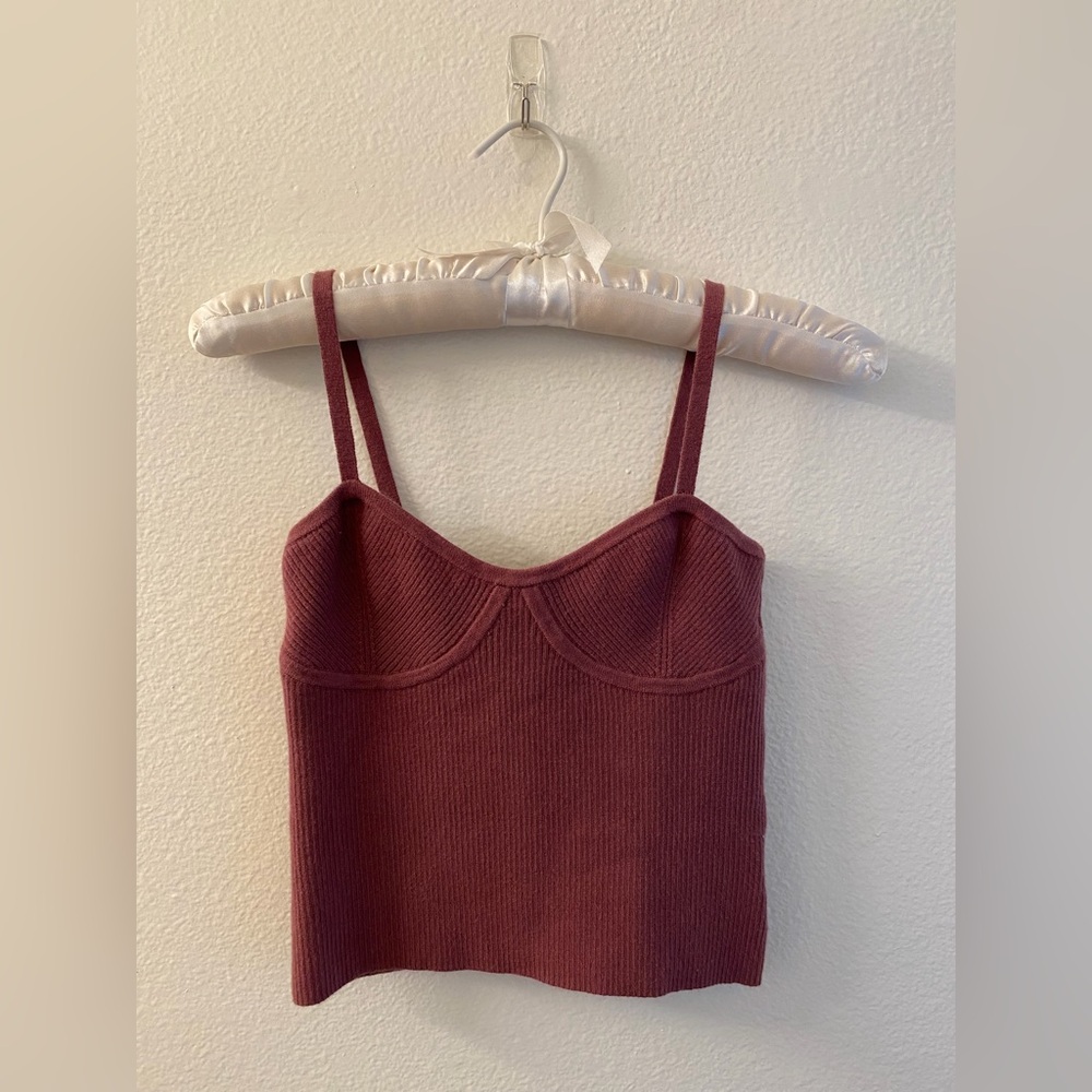 Madewell Ribbed Sweater Knit Corset Tank Top Size Small